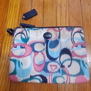 Coach Multicolor Patterned Women's Wristlet Nylon  Bag